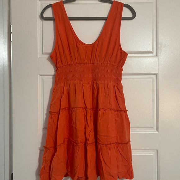 Orange Ruffle dress - Picture 2 of 4